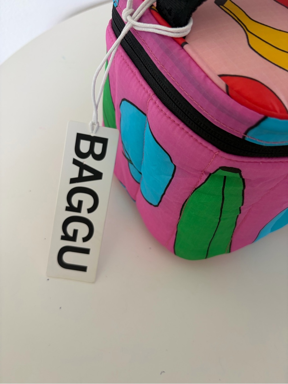 BAGGU Puffy Lunch Bag Apples & Bananas Mix Insulated Cooler NWT - Picture 4 of 12